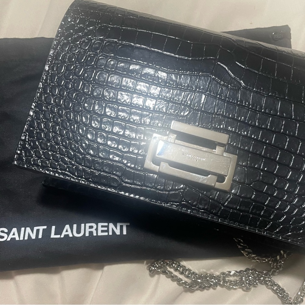Saint Laurent Crocodile Crossbody Bag